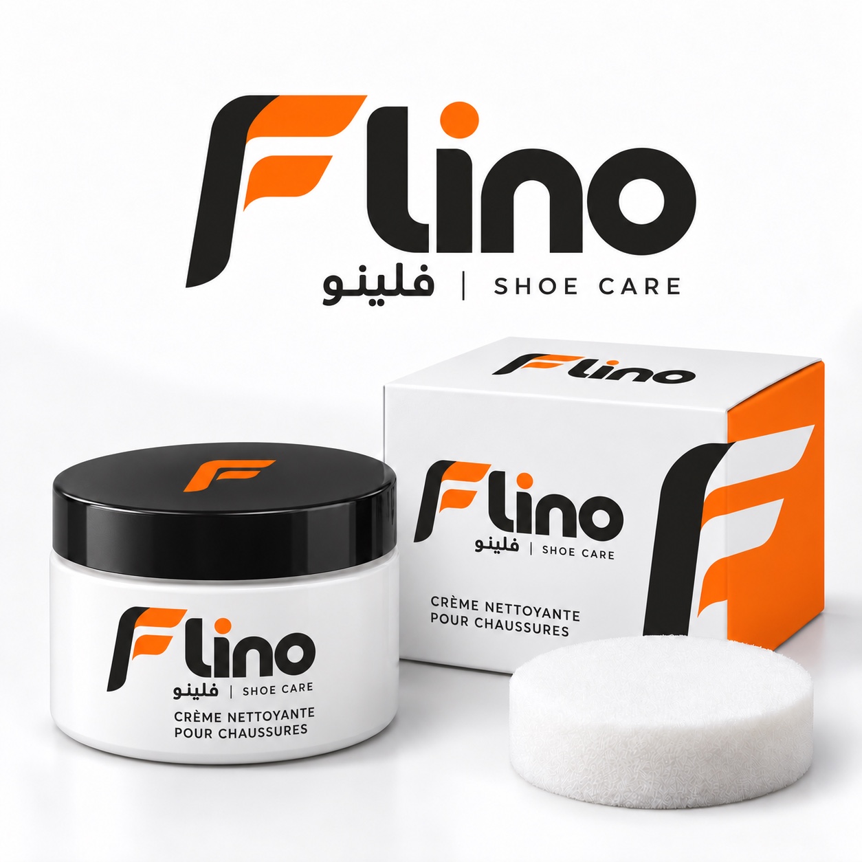 FLINO shoe cleaning cream with its sponge